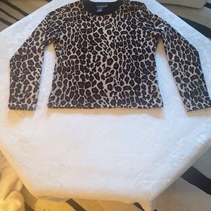 Leopard Print Velour Top